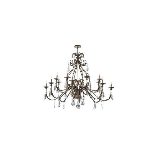 French Elegance 16 Light 60" Wide Crystal Candle Style Chandelier