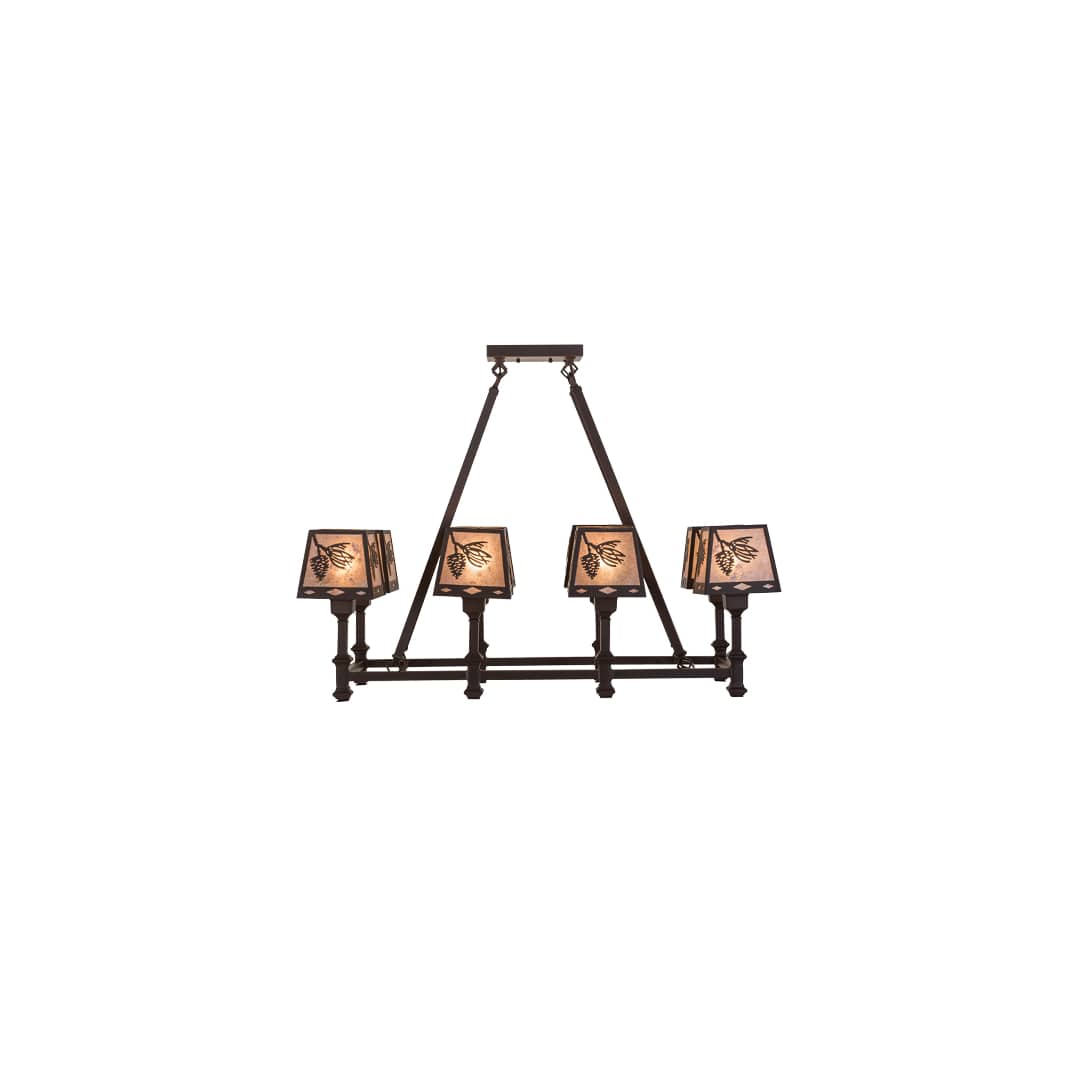 Balsam Pine 8 Light 18" Wide Linear Chandelier