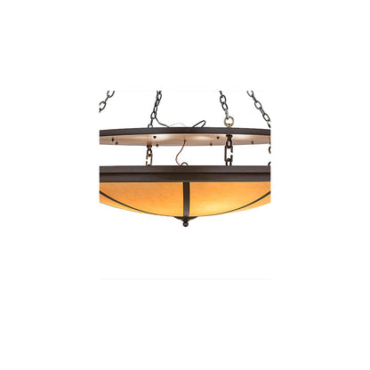 Commerce 8 Light 48" Wide Semi-Flush Bowl Ceiling Fixture - Cafe-Noir Finish