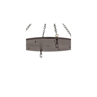 Commerce 8 Light 48" Wide Semi-Flush Bowl Ceiling Fixture - Cafe-Noir Finish