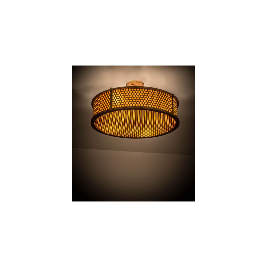 Cilindro Luciano 4 Light 24" Wide Semi-Flush Drum Ceiling Fixture