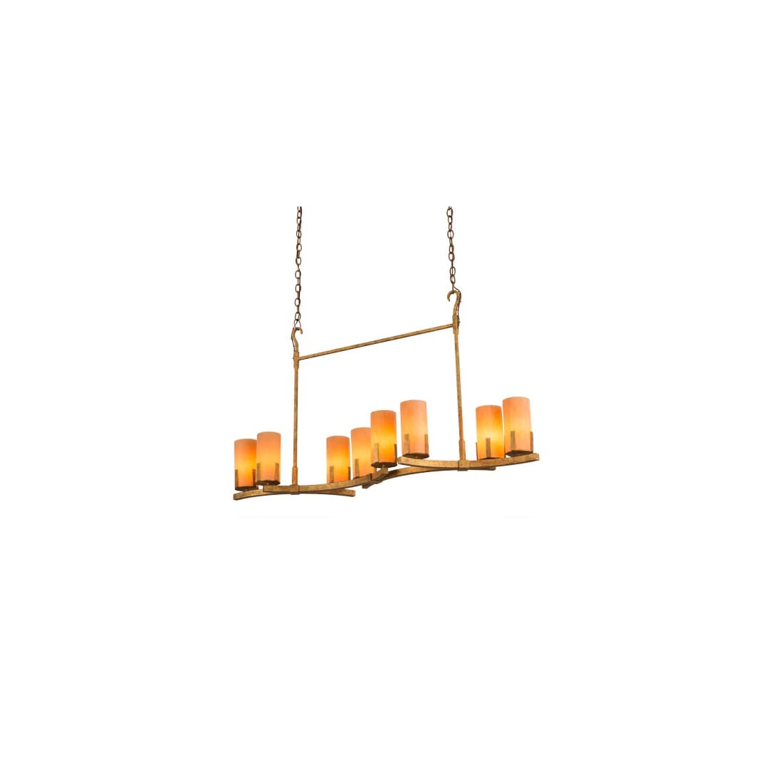 Long Cero 8 Light 16" Wide Linear Chandelier