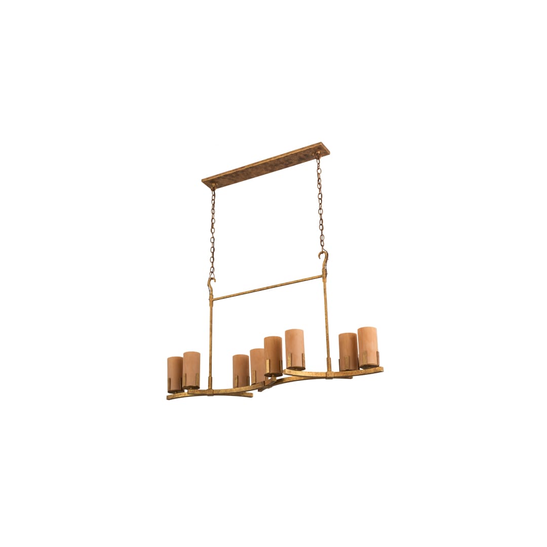 Long Cero 8 Light 16" Wide Linear Chandelier