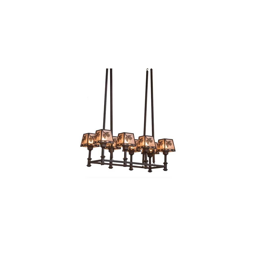 Balsam Pine 8 Light 17" Wide Linear Chandelier