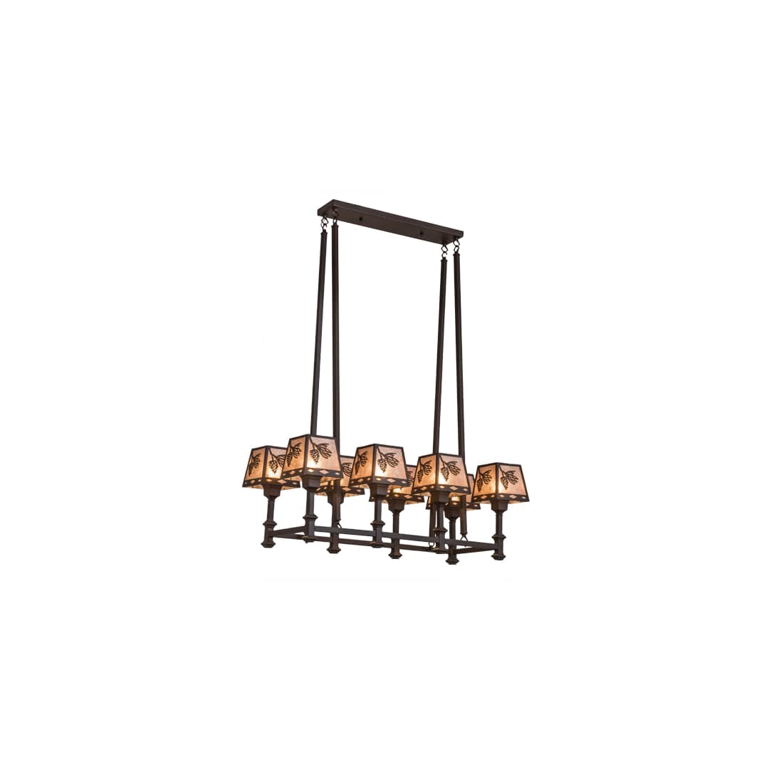 Balsam Pine 8 Light 17" Wide Linear Chandelier