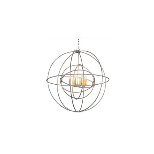 Atom Enerjisi 8 Light 43" Wide Taper Candle Globe Chandelier