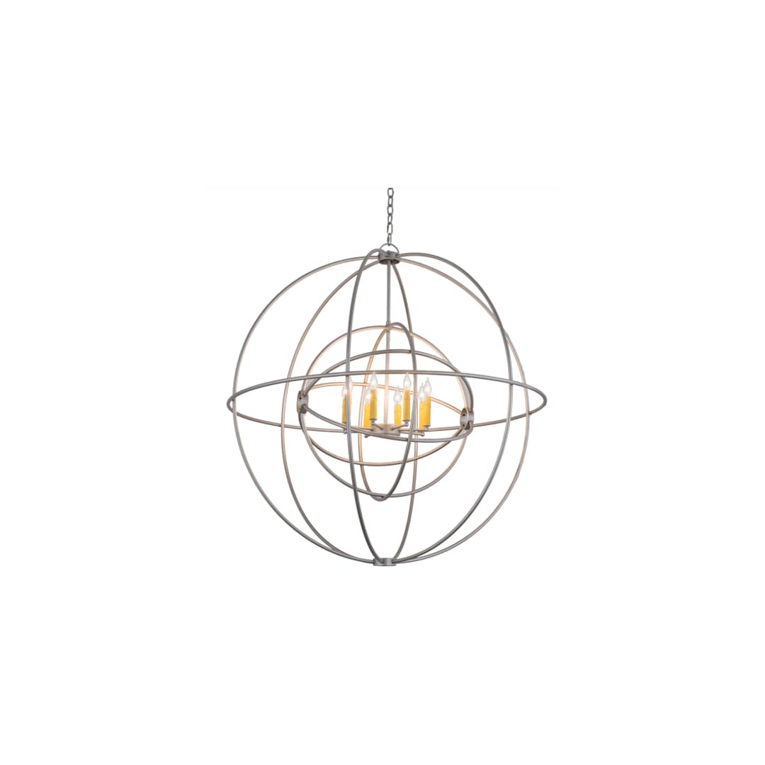 Atom Enerjisi 8 Light 43" Wide Taper Candle Globe Chandelier