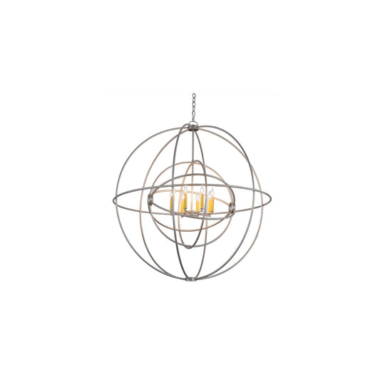 Atom Enerjisi 8 Light 43" Wide Taper Candle Globe Chandelier