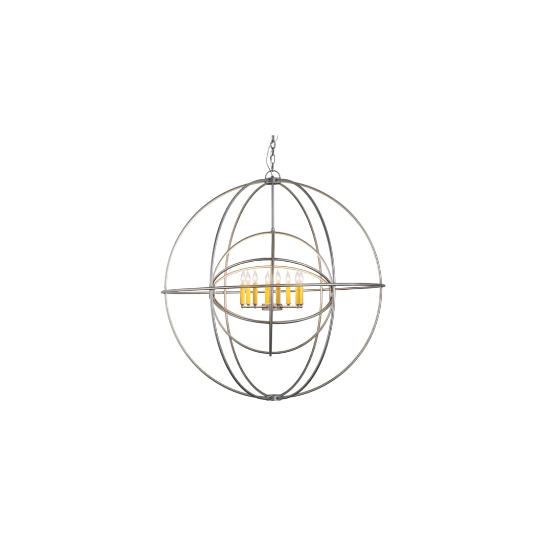 Atom Enerjisi 8 Light 43" Wide Taper Candle Globe Chandelier
