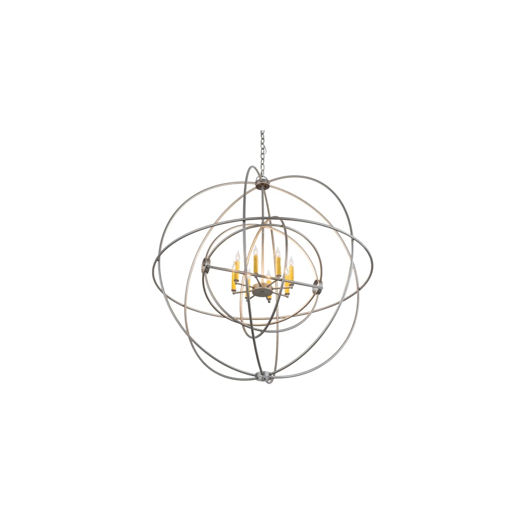 Atom Enerjisi 8 Light 43" Wide Taper Candle Globe Chandelier
