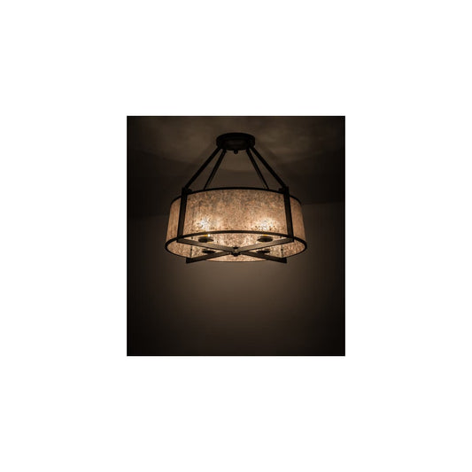Cilindro Lucy 4 Light 31" Wide Semi-Flush Ceiling Fixture - Wrought Iron Finish