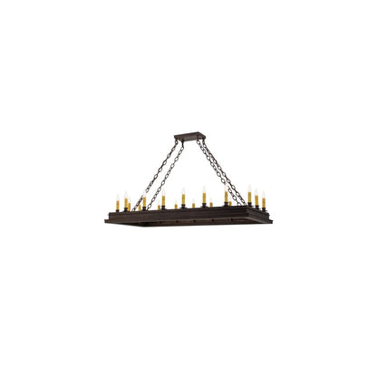 Long Mezek 18 Light 24" Wide Taper Candle Linear Chandelier