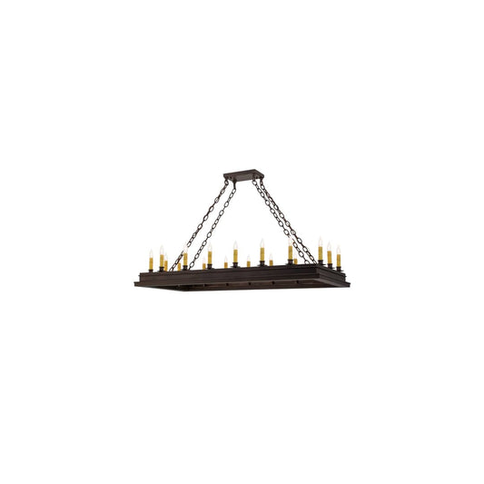 Long Mezek 18 Light 24" Wide Taper Candle Linear Chandelier