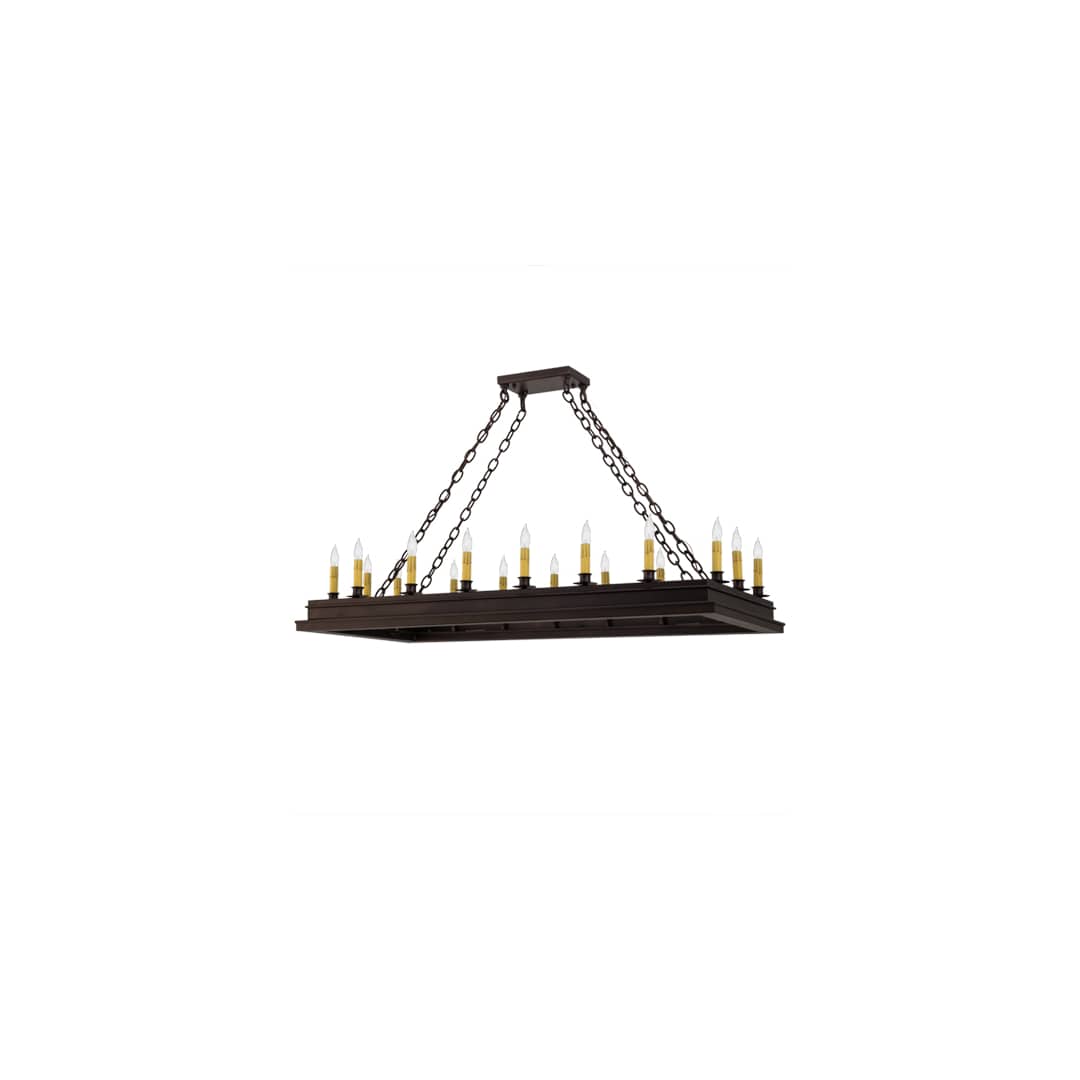 Long Mezek 18 Light 24" Wide Taper Candle Linear Chandelier