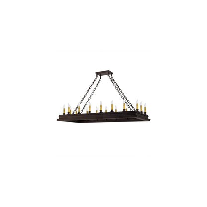 Long Mezek 18 Light 24" Wide Taper Candle Linear Chandelier