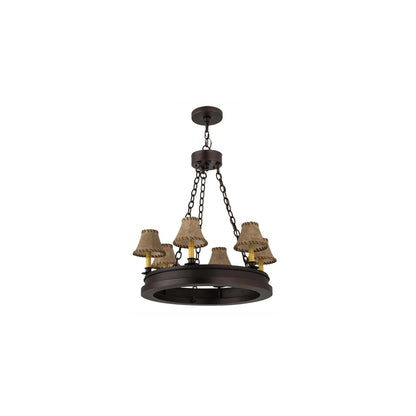 Sullivan Ranch 6 Light 28" Wide Ring Chandelier