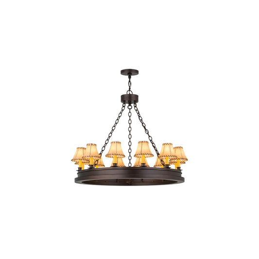 Sullivan Ranch 12 Light 39" Wide Ring Chandelier