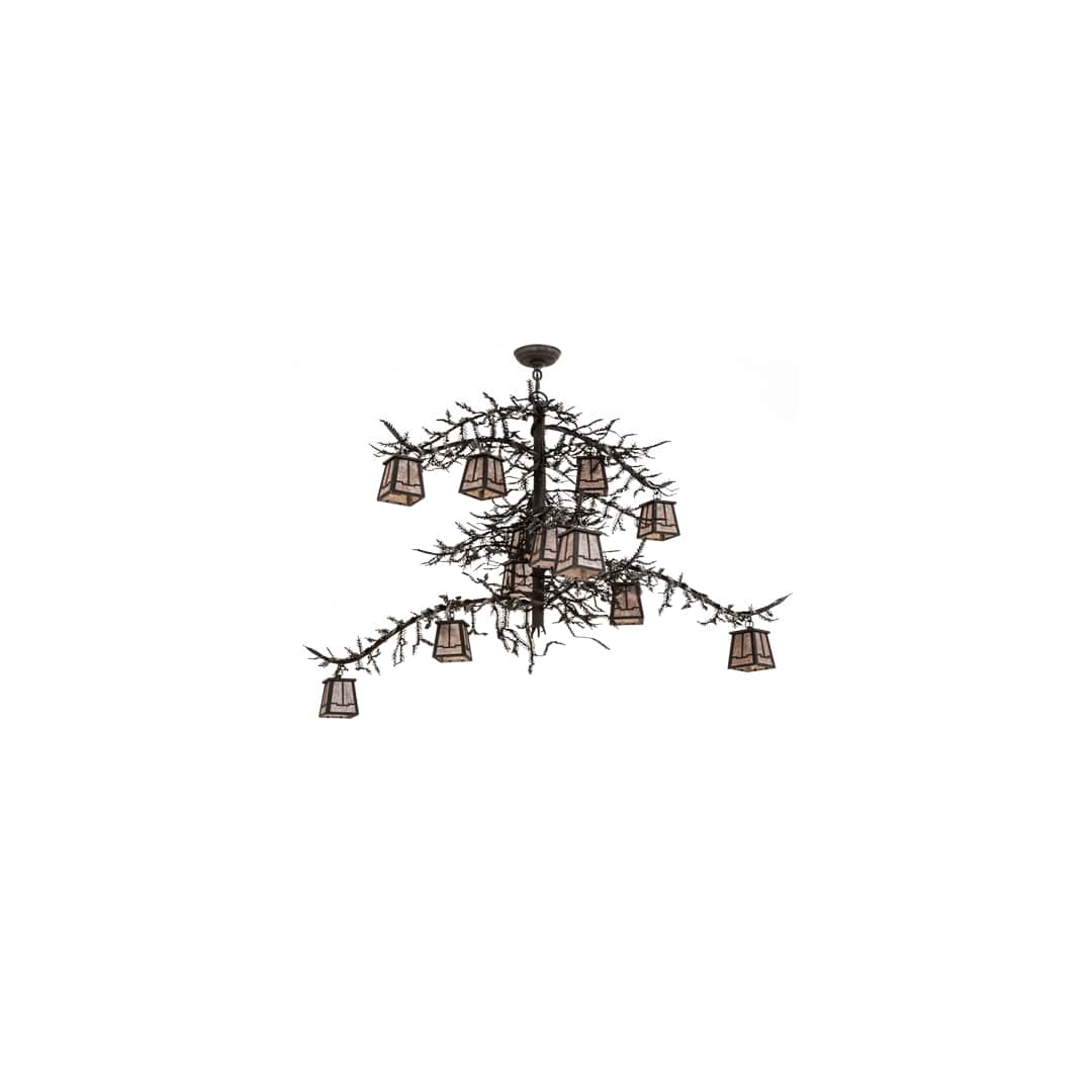 Pine Branch Valley View 12 Light 48" Wide Chandelier