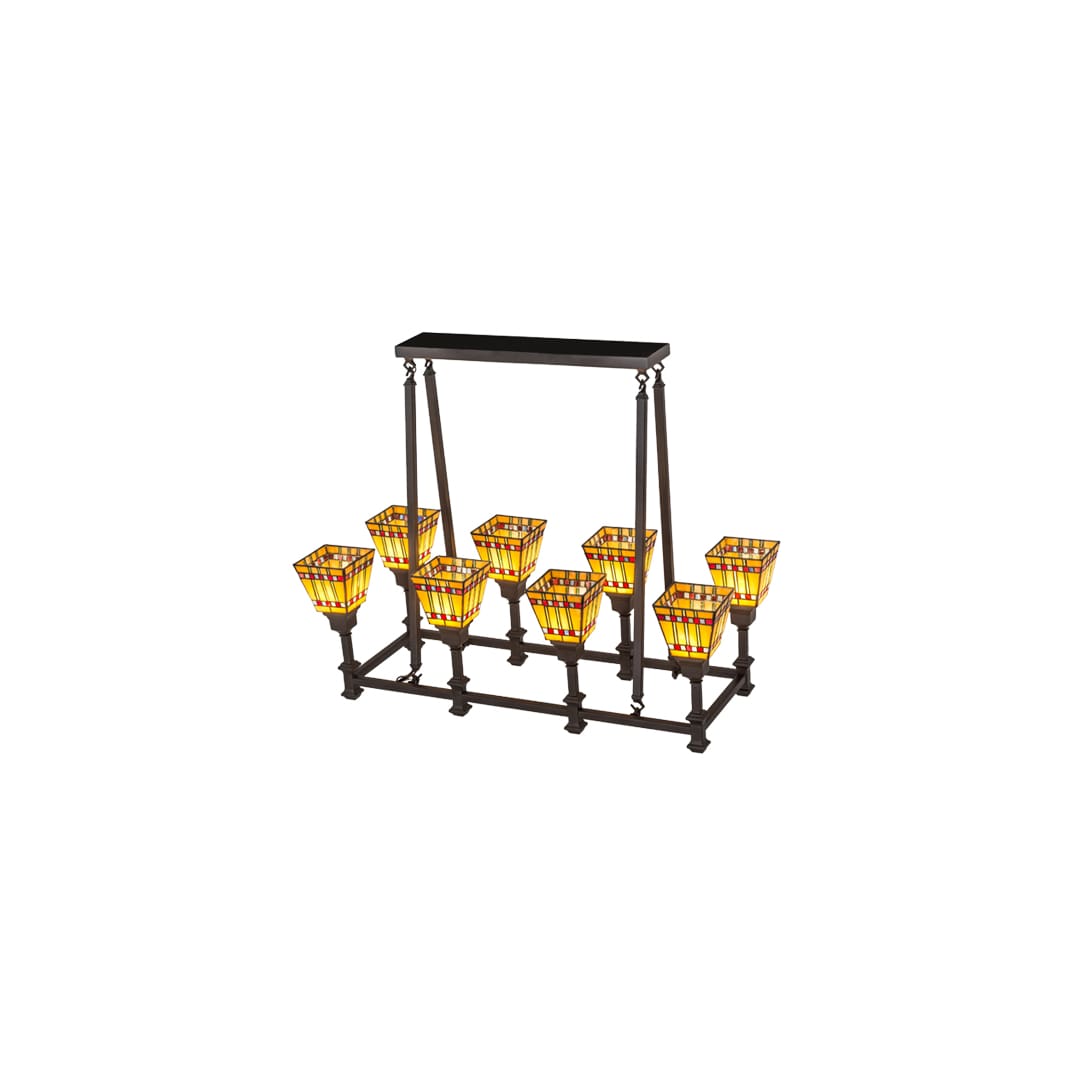 Long Prairie Corn 8 Light 17" Wide Linear Chandelier