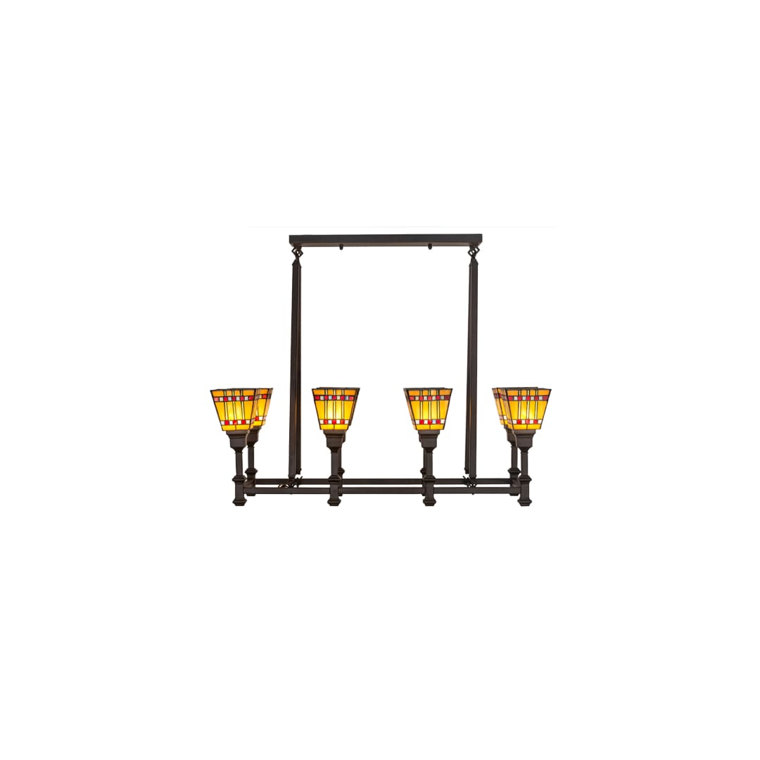 Long Prairie Corn 8 Light 17" Wide Linear Chandelier