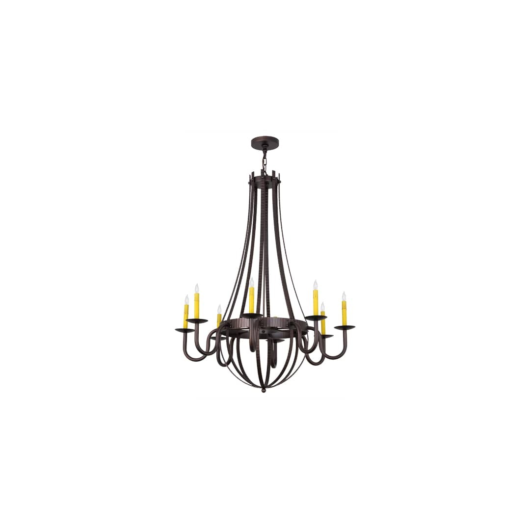 Barrel Stave Metallo 8 Light 38" Wide Taper Candle Style Chandelier