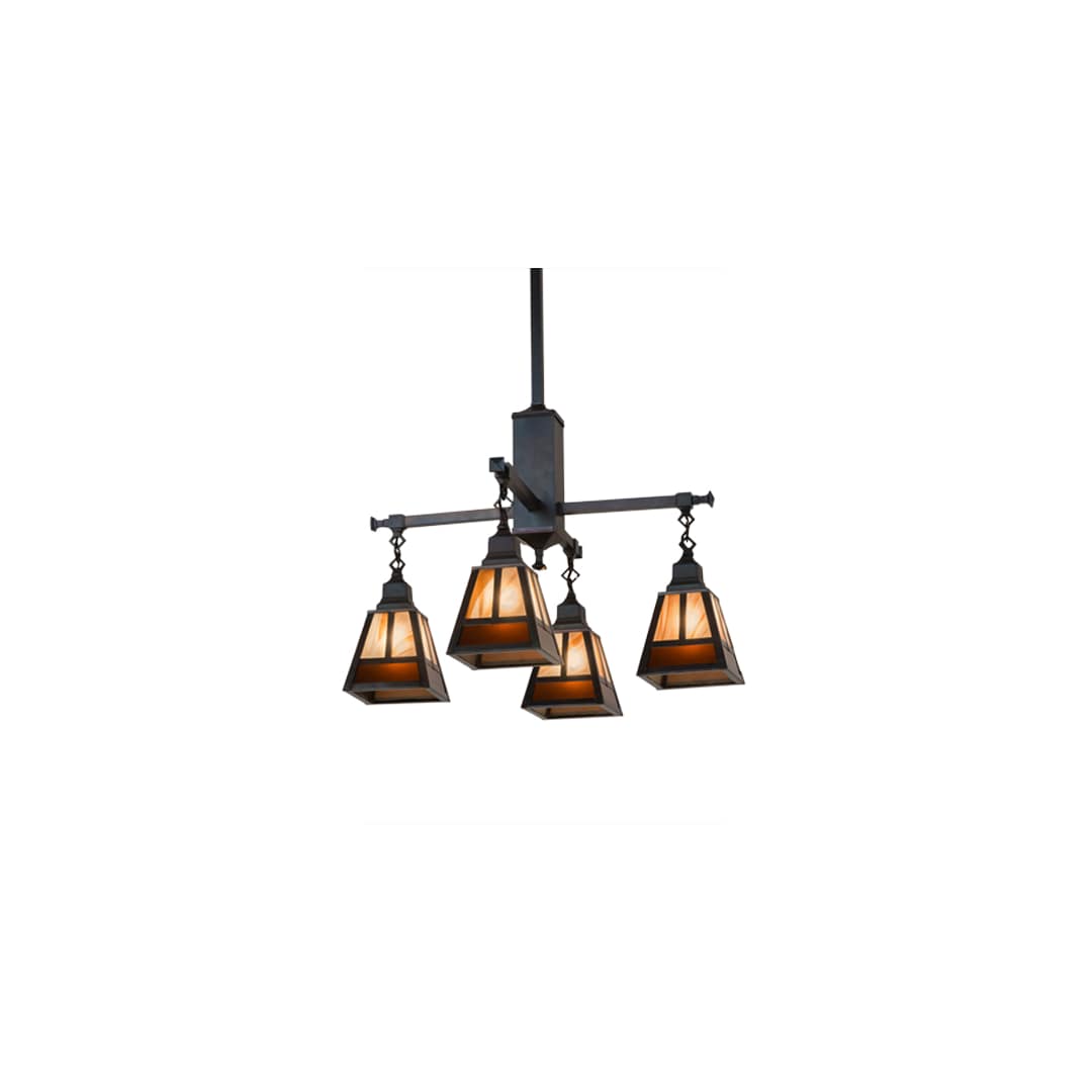 T Mission 4 Light 26" Wide Chandelier
