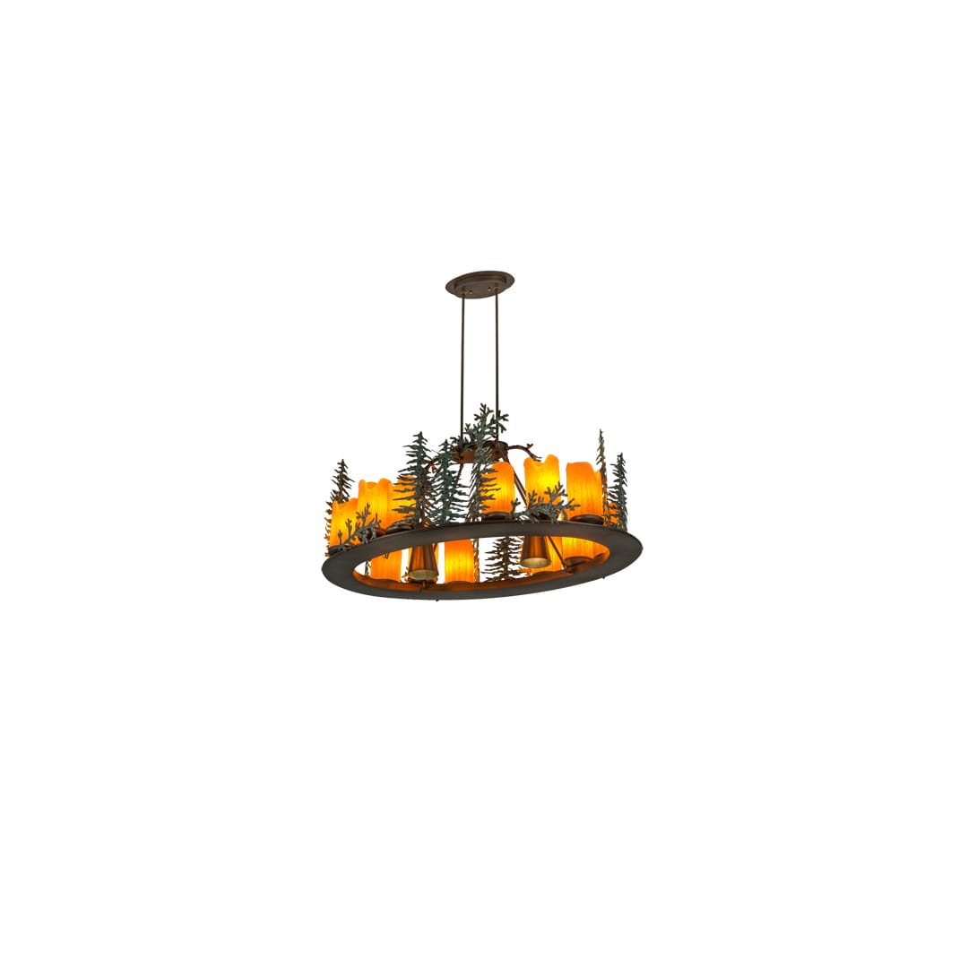 Long Tall Pines 12 Light 27" Wide Ring Chandelier