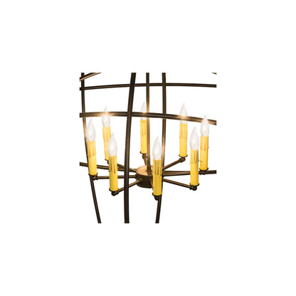 Atom Enerjisi 8 Light 60" Wide Taper Candle Globe Chandelier