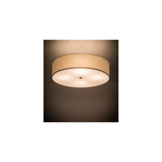 Cilindro 4 Light 30" Wide Semi-Flush Drum Ceiling Fixture - Nickel Finish