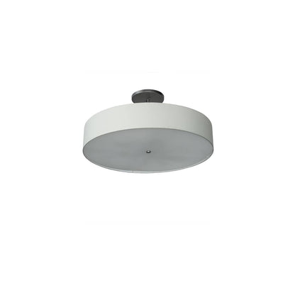 Cilindro 6 Light 42" Wide Semi-Flush Drum Ceiling Fixture - Nickel Finish