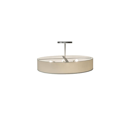 Cilindro 6 Light 42" Wide Semi-Flush Drum Ceiling Fixture - Nickel Finish