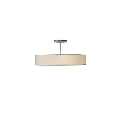 Cilindro 6 Light 42" Wide Semi-Flush Drum Ceiling Fixture - Nickel Finish