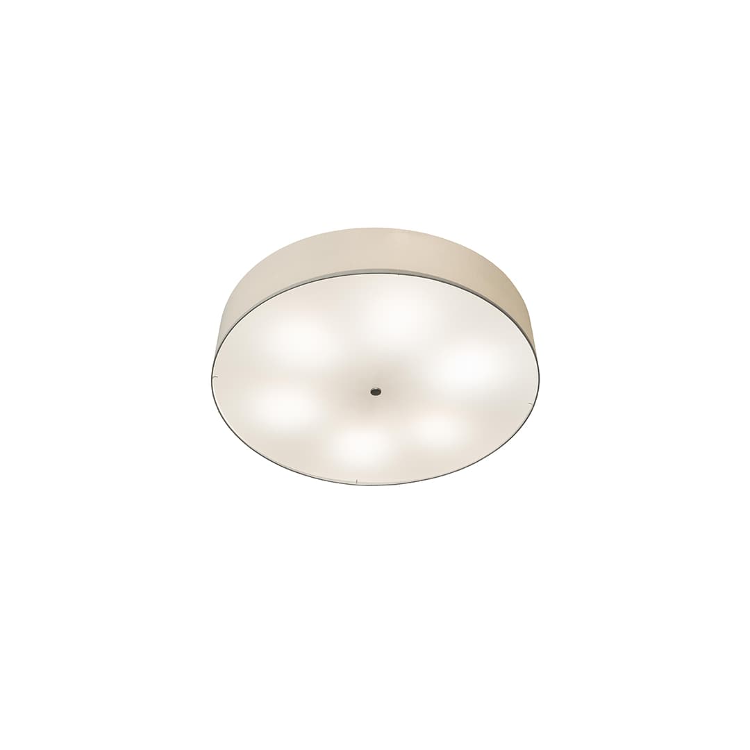 Cilindro 6 Light 42" Wide Semi-Flush Drum Ceiling Fixture - Nickel Finish