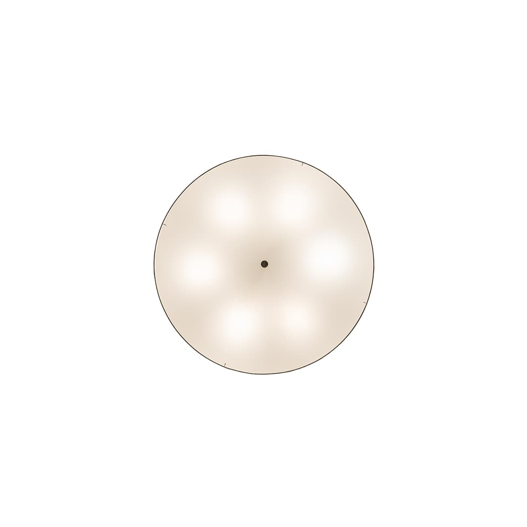 Cilindro 6 Light 42" Wide Semi-Flush Drum Ceiling Fixture - Nickel Finish