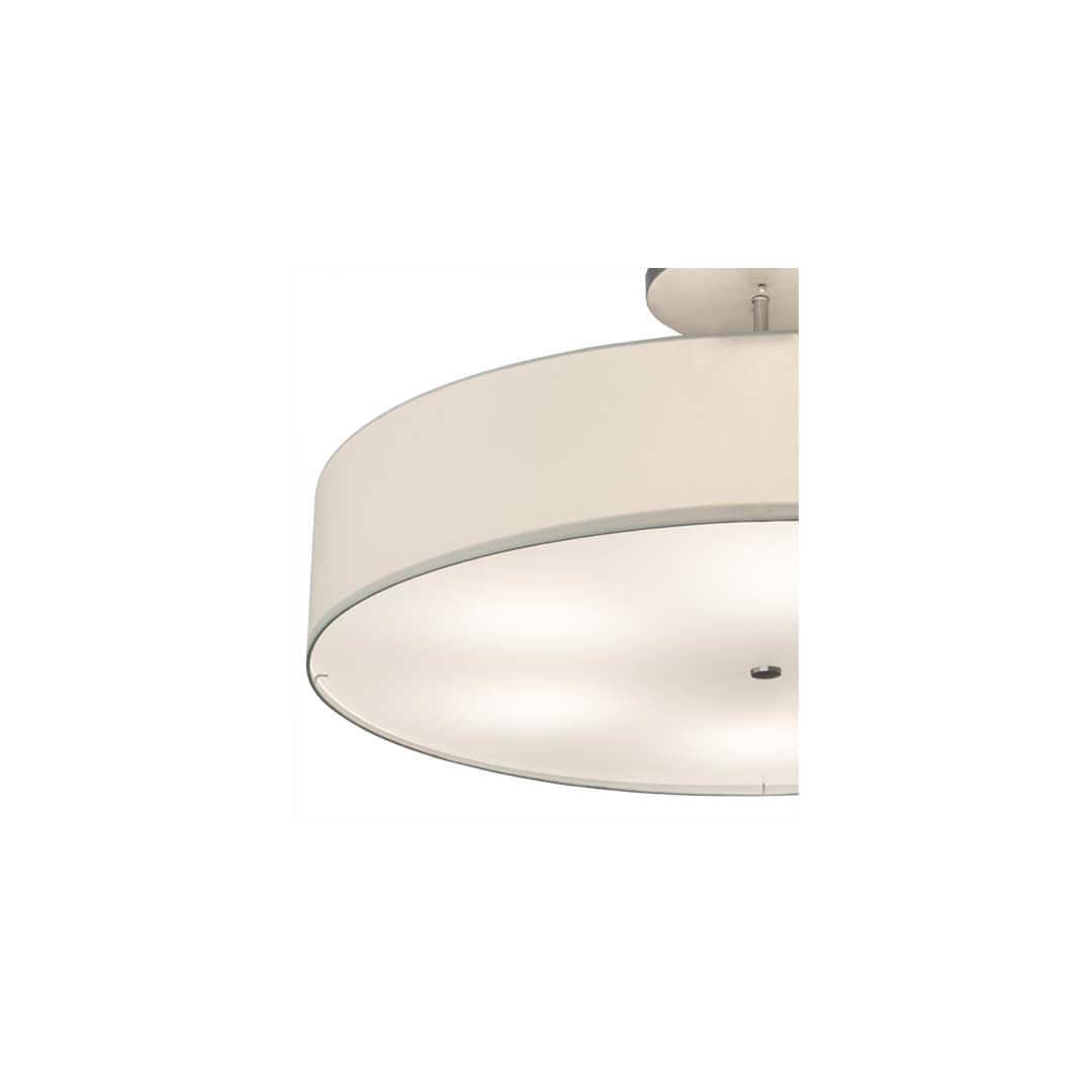 Cilindro 6 Light 42" Wide Semi-Flush Drum Ceiling Fixture - Nickel Finish