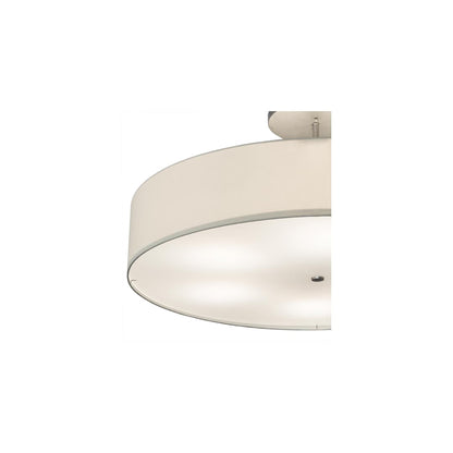 Cilindro 6 Light 42" Wide Semi-Flush Drum Ceiling Fixture - Nickel Finish