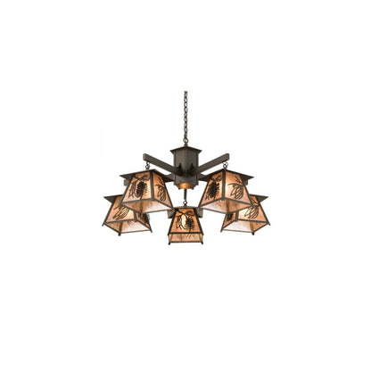 Scotch Pine 5 Light 40" Wide Chandelier
