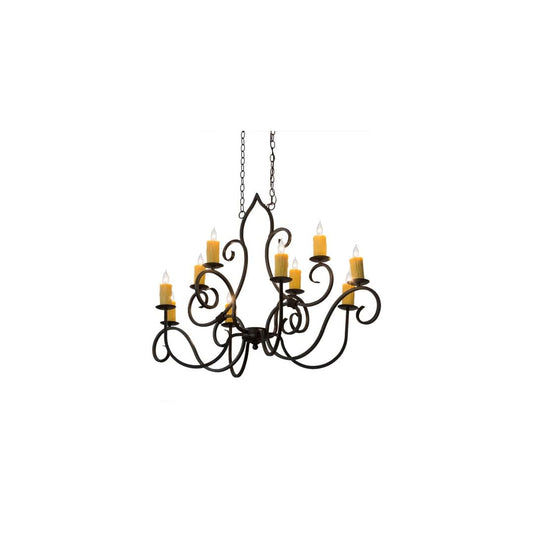Long Clifton 10 Light 28" Wide Taper Candle Style Chandelier