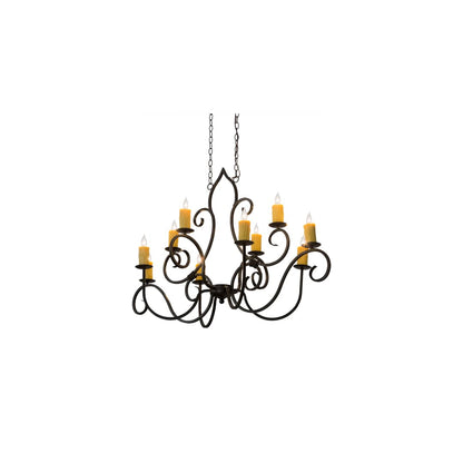 Long Clifton 10 Light 28" Wide Taper Candle Style Chandelier