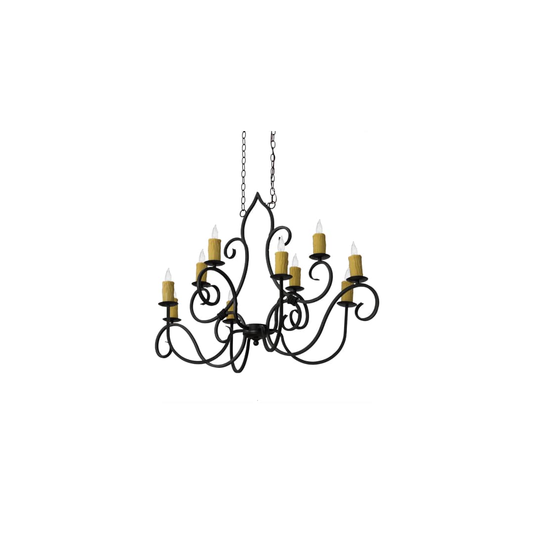 Long Clifton 10 Light 28" Wide Taper Candle Style Chandelier