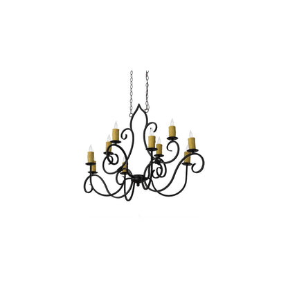 Long Clifton 10 Light 28" Wide Taper Candle Style Chandelier
