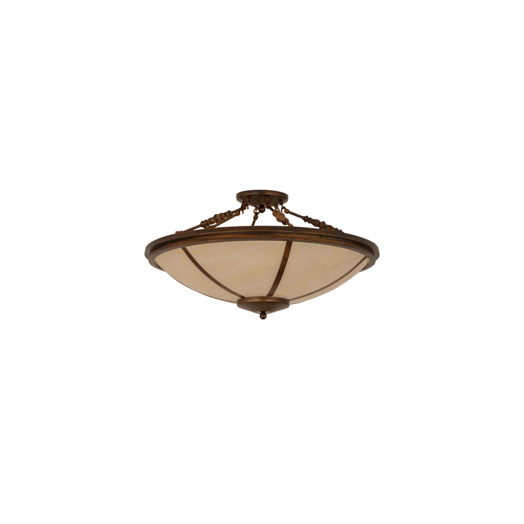 Commerce 4 Light 31" Wide Semi-Flush Bowl Ceiling Fixture - Vintage Copper Finish