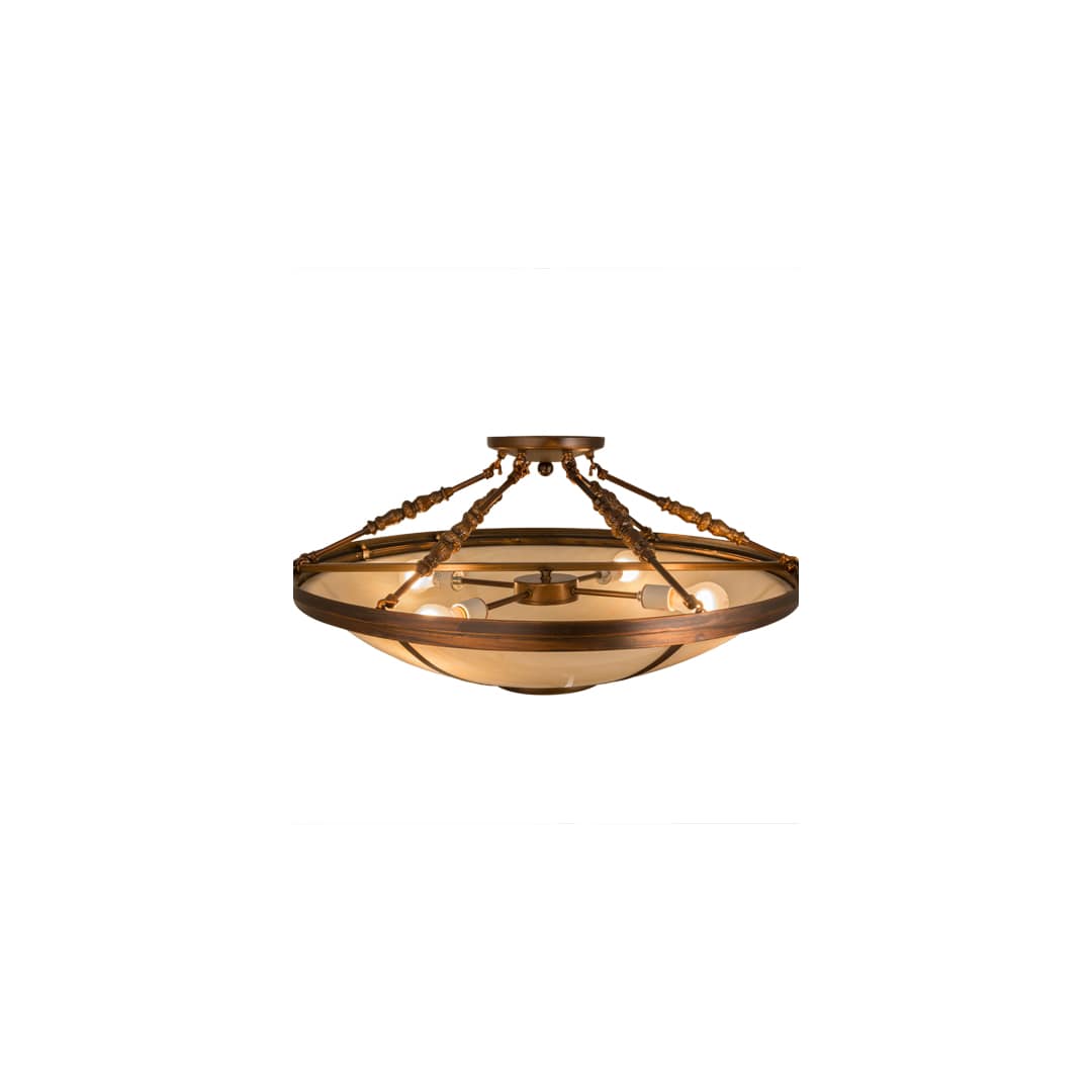Commerce 4 Light 31" Wide Semi-Flush Bowl Ceiling Fixture - Vintage Copper Finish