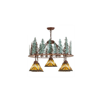 Nuevo Mission 5 Light 34" Wide Chandelier