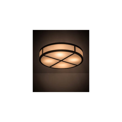 Smythe Craftsman 4 Light 30" Wide Semi-Flush Drum Ceiling Fixture