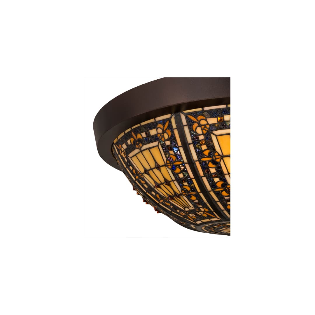 Fleur-de-lis 4 Light 26" Wide Flush Mount Bowl Ceiling Fixture