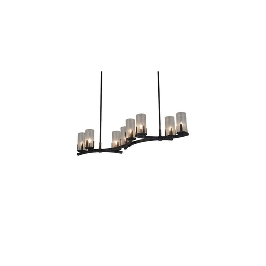 Long Cero 8 Light 16" Wide Linear Chandelier