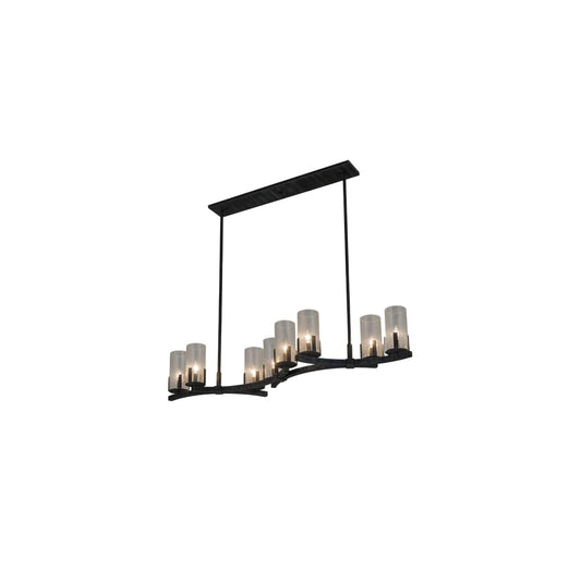 Long Cero 8 Light 16" Wide Linear Chandelier