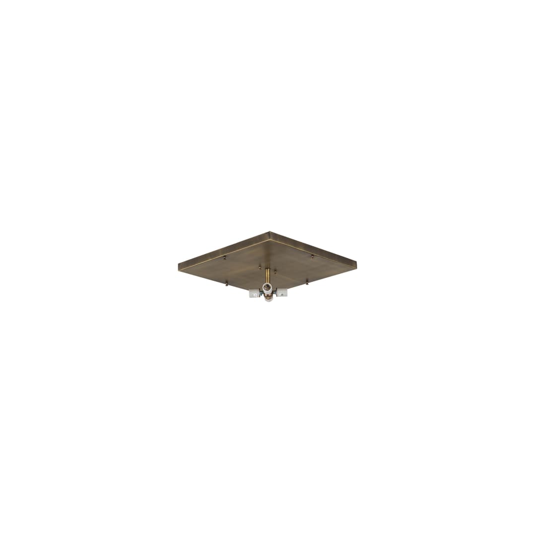 Hyde Park Double Bar Mission 4 Light 29" Wide Flush Mount Square Ceiling Fixture