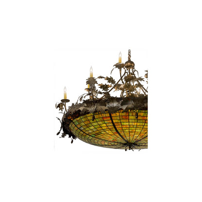 Greenbriar Oak 12 Light 55" Wide Taper Candle Pendant